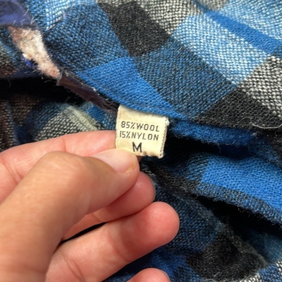 Vintage Wool Of The West Blue Belted Robe Size Medium - Picture 8 of 11